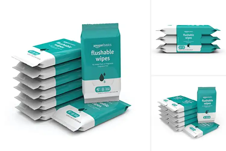 Detailed view of Best Amazon Basics Flushable Adult Wipes