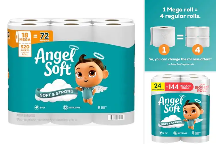 Detailed view of Best Angel Soft Toilet Paper Mega Rolls