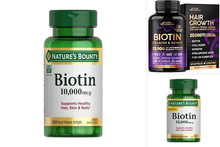 Detailed view of Best Biotin Vitamins for Stronger Hair, Skin & Nails