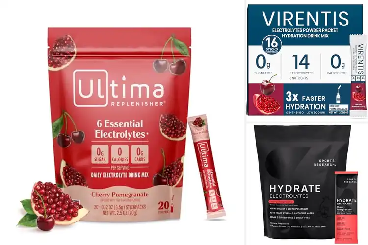 Detailed view of Best Cherry Pomegranate Flavor Electrolyte Packets