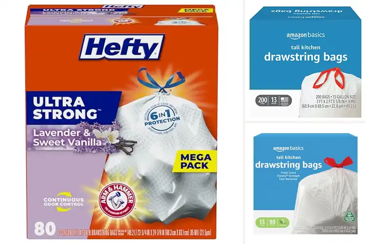 Detailed view of Best Drawstring Trash Bags: Durable, Odor-Free & Easy to Tie