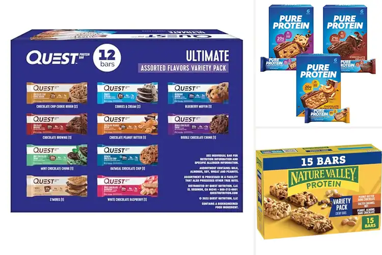 Detailed view of Best Protein Bars Variety Packs