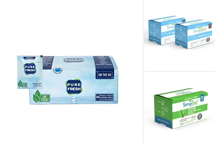 Detailed view of Best Single Wipe Flushability Technology