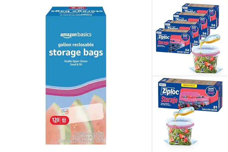 Detailed view of Best Stand and Fill Storage Bags