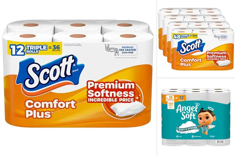 Detailed view of Best Value Pack Toilet Papers for Softness & Durability