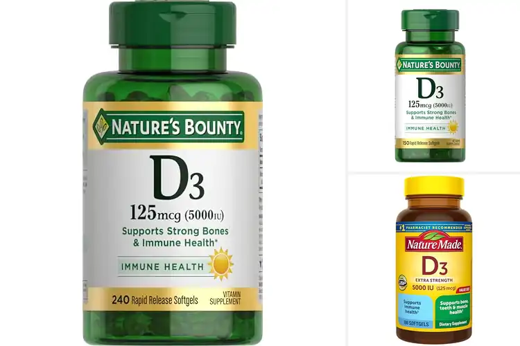 Detailed view of Best Vitamin D3 5000 IU Softgels For Immune Support